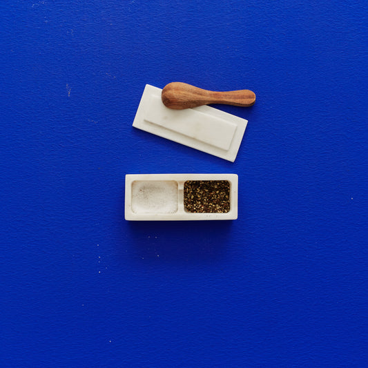 Marble Salt and Pepper Box