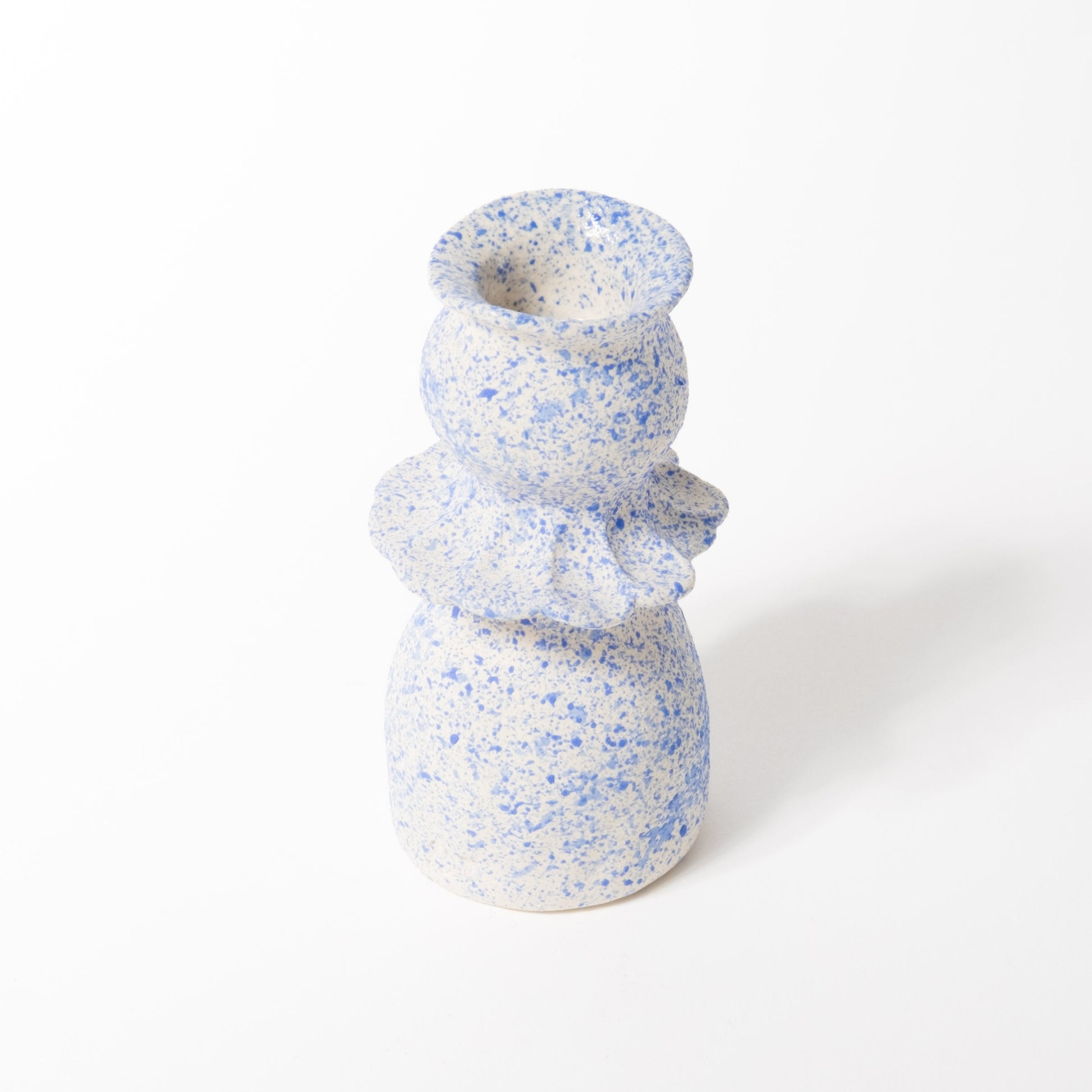 Candle Holder - Skirt - Blue Splatter Common Things