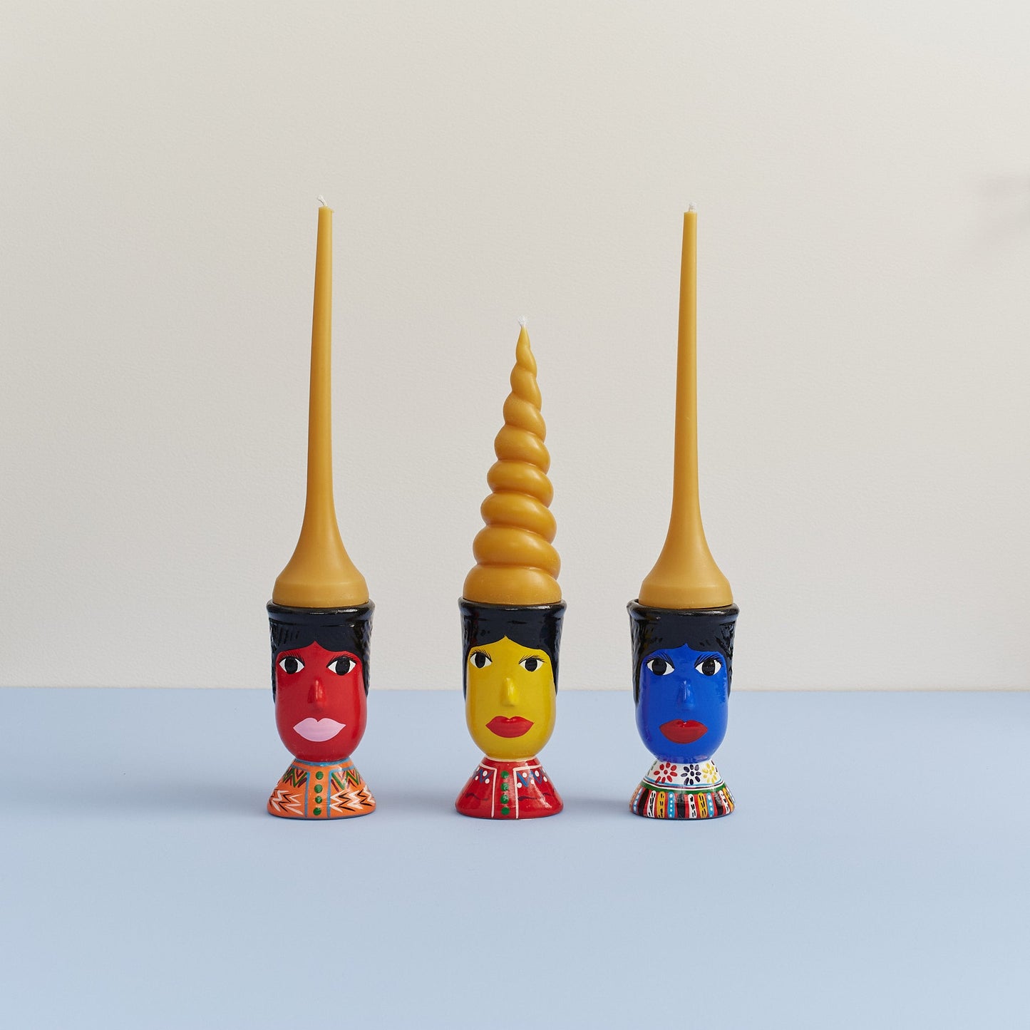 Guatemalan Head Pots - Blue Common Things