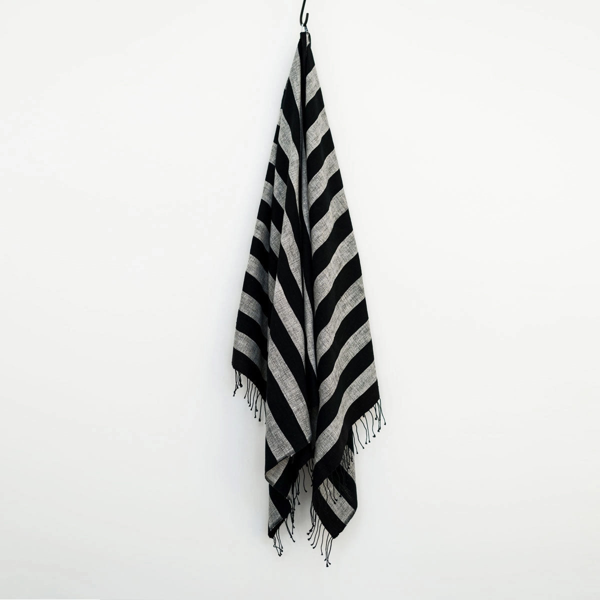 Black & Grey Handwoven Towel