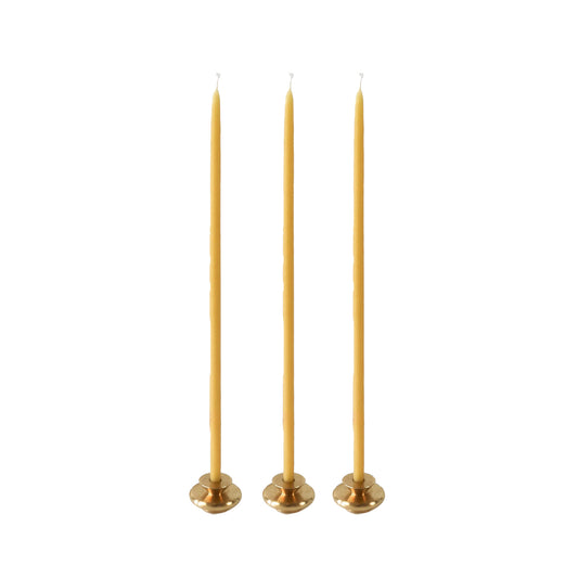 Thin 100% Pure Beeswax Candles - Natural