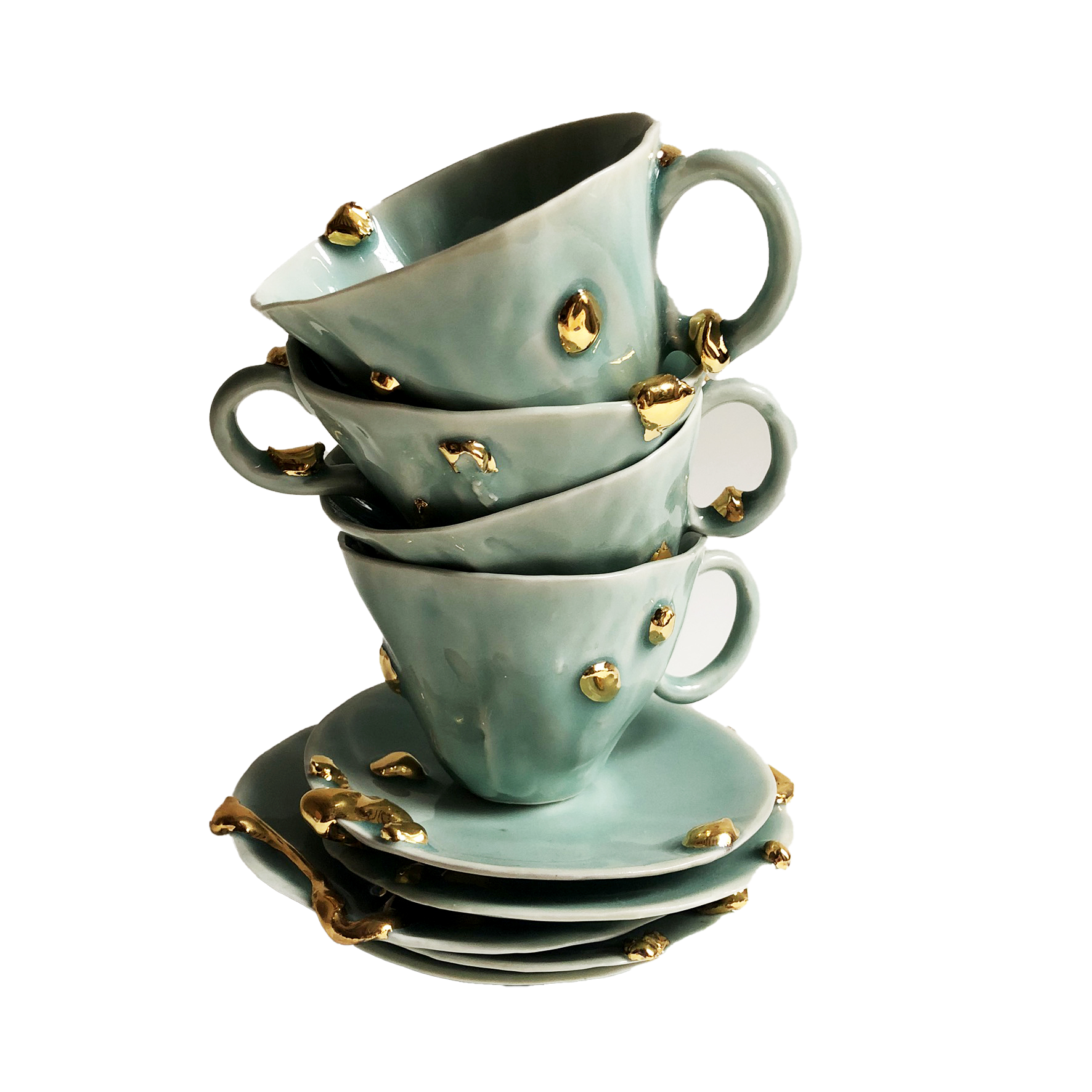 Alcaucil Teacup & Saucer in Celadon Common Things