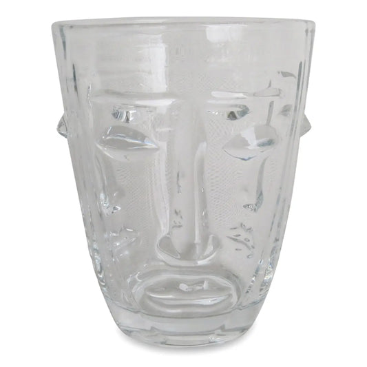 Clear Glass Goblet Face